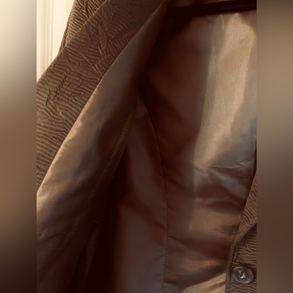 Coldwater Creek Brown Textured Blazer Jacket - Picture 4 of 9